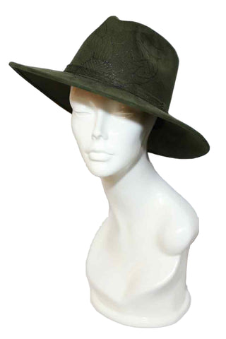 Hand-Burned Suede Hat