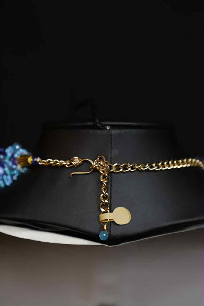 Multi Strand Beaded Airy Crochet Necklace