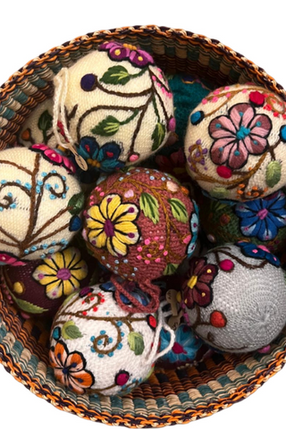 Embroidered Crochet Ornament
