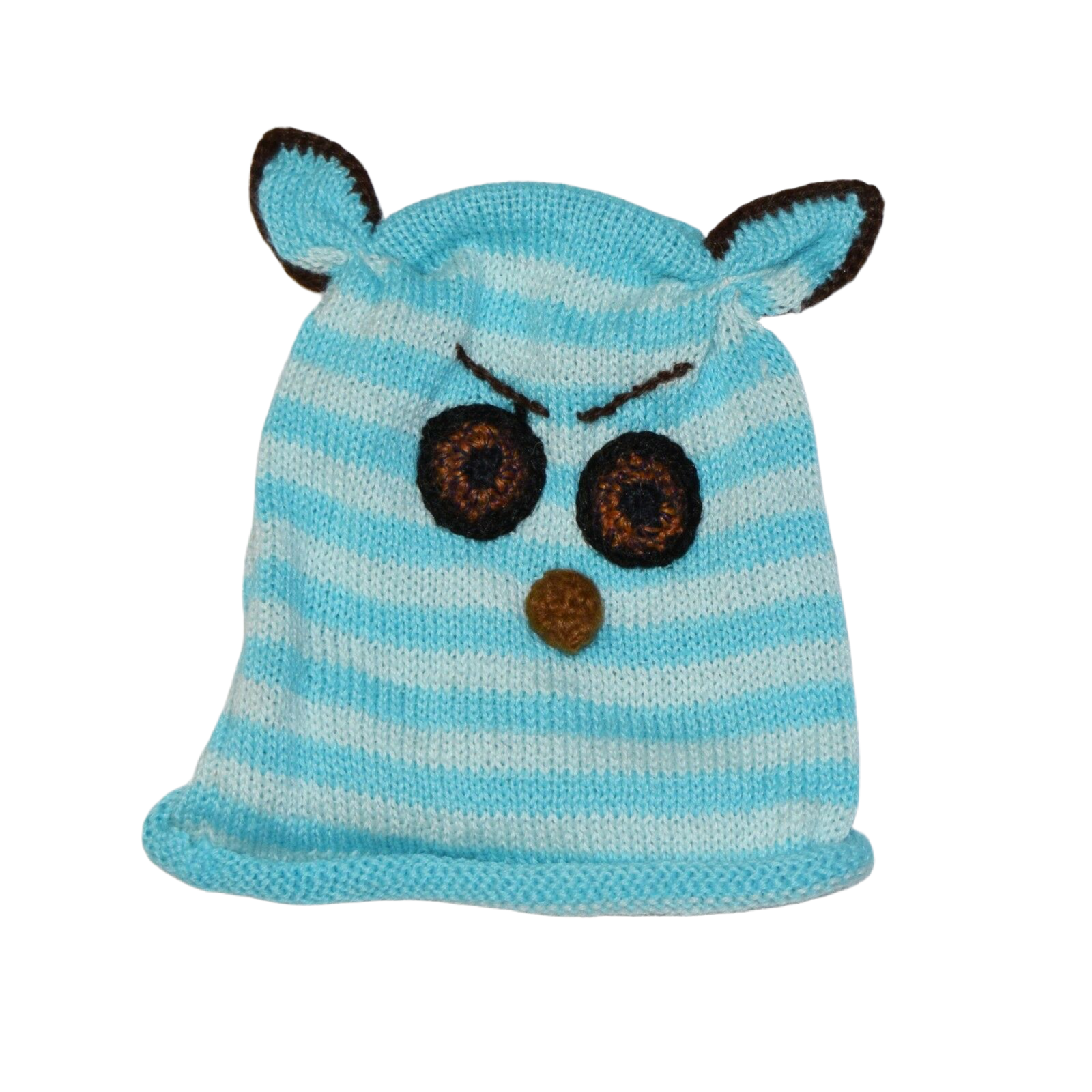 Owl Stripe Alpaca Wool Beanie