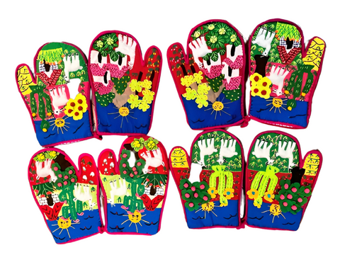 Arpillera Oven Mittens