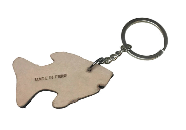 Pirarucu Fish Skin Leather Key Chain