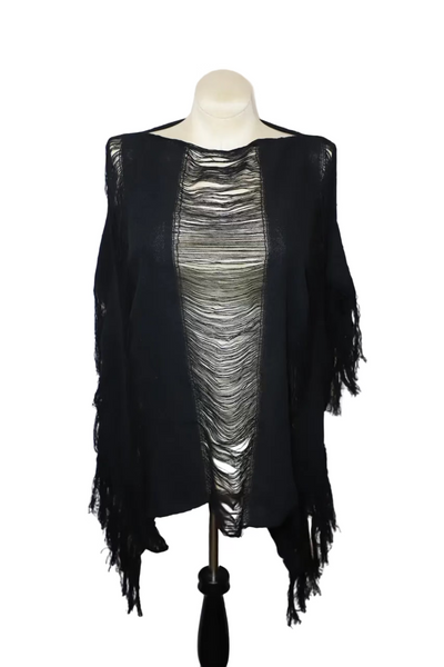 Frayed Cotton Beach Cover Up