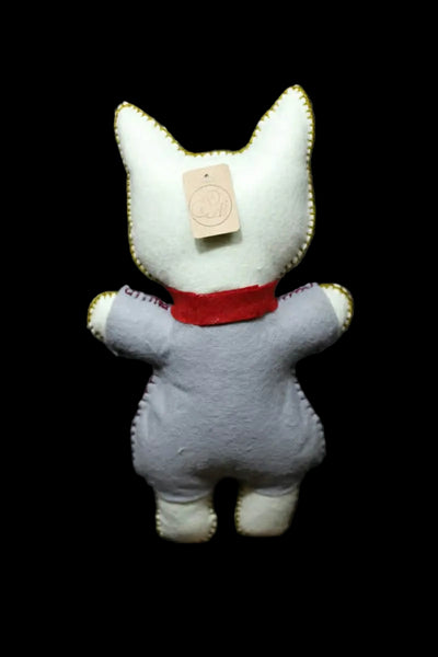 Embroidered Felt Cat