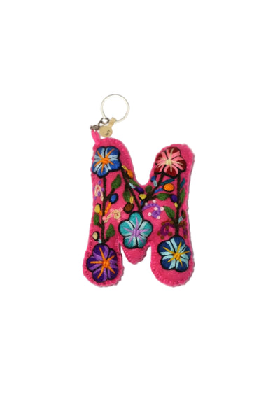 Large Embroidered Key Chain