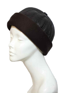 Lambskin Leather Beanie