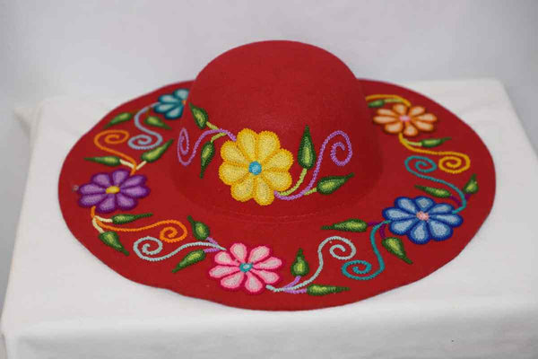 Hand-Burned Suede Hat