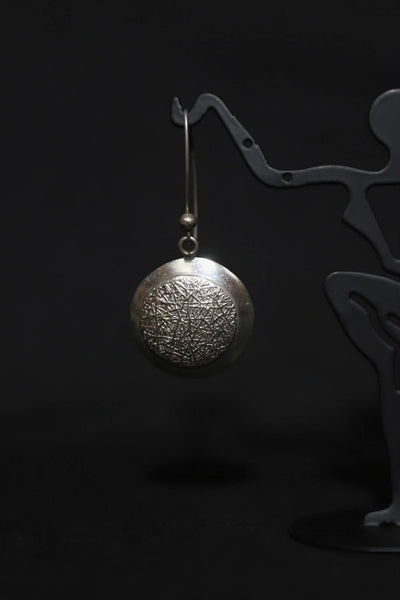 Sterling Silver Disk Earrings