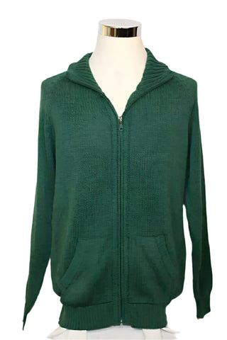 Alpaca Blend Green Cardigan