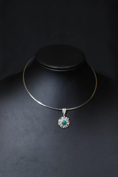 Silver Filigree Necklace and Earring Set