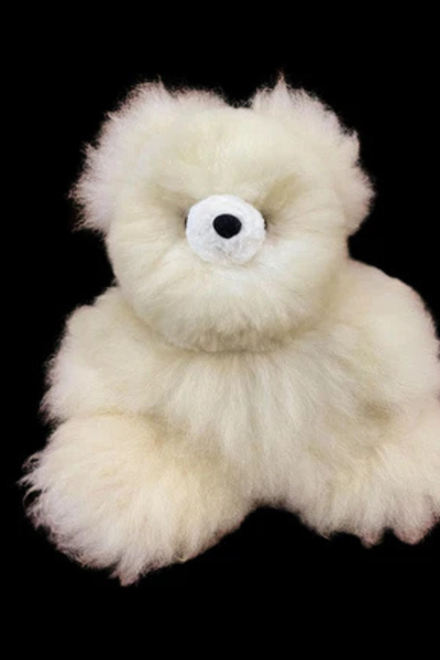 Alpaca Fur Tan Teddy Bear