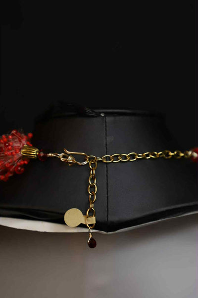 Multi Strand Beaded Airy Crochet Necklace