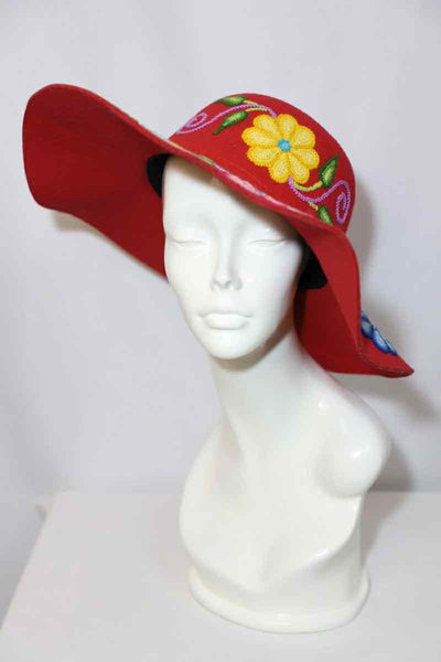 Hand-Burned Suede Hat