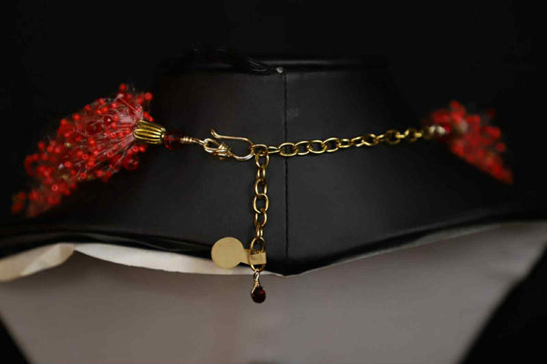 Multi Strand Beaded Airy Crochet Necklace