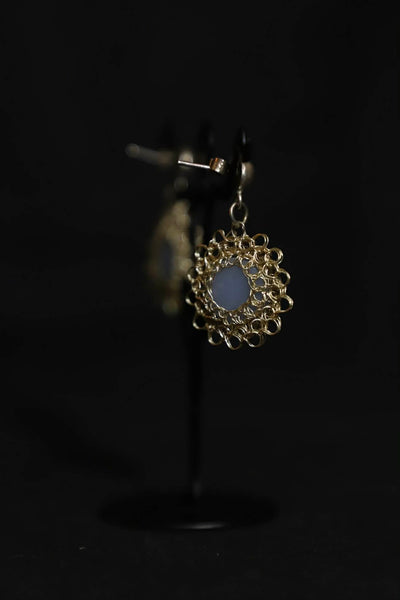 Wire Crochet Angelite Earrings