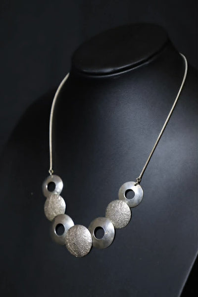 Texturized Disk Necklace