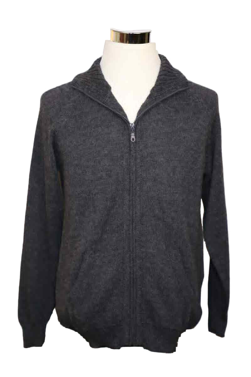 Alpaca Blend Steel Gray Cardigan