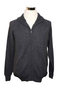 Alpaca Blend Steel Gray Cardigan