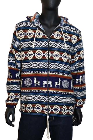 Wool Blend Hoodie Jacket