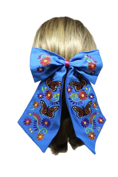 Embroidered Hair Bow