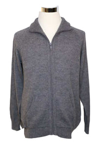 Alpaca Blend Marbled Gray Cardigan