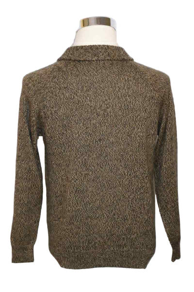 Alpaca Blend Marbled Dark Brown Cardigan