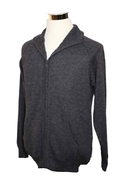 Alpaca Blend Steel Gray Cardigan
