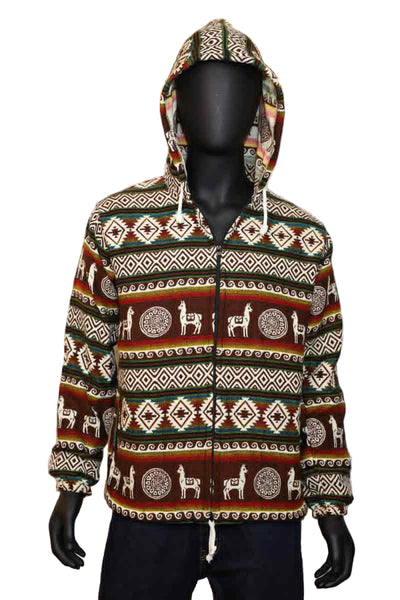 Wool Blend Hoodie Jacket