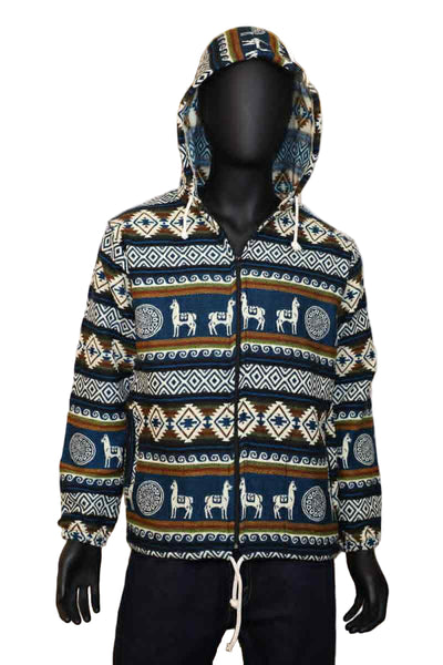 Wool Blend Hoodie Jacket