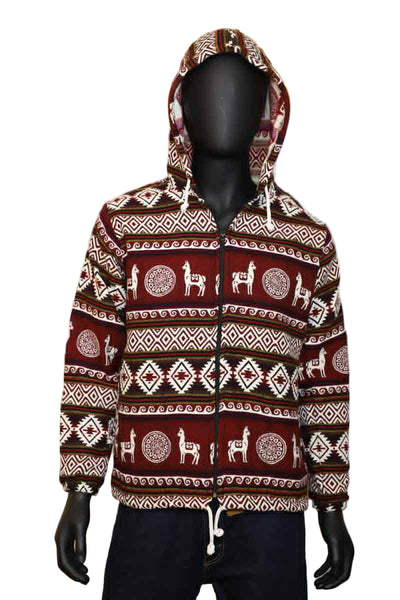Wool Blend Hoodie Jacket