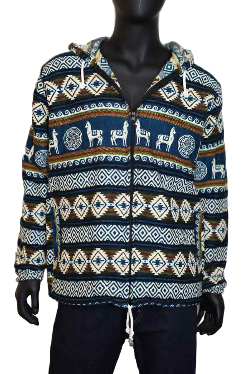 Wool Blend Hoodie Jacket