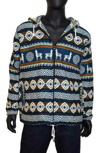 Wool Blend Hoodie Jacket