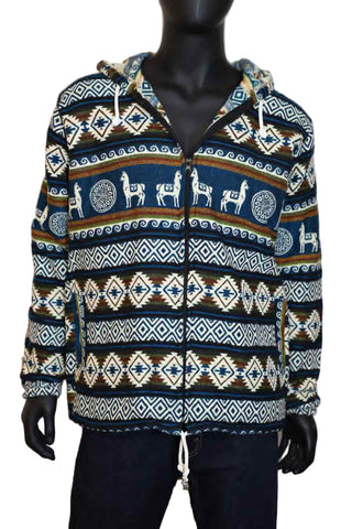 Wool Blend Hoodie Jacket
