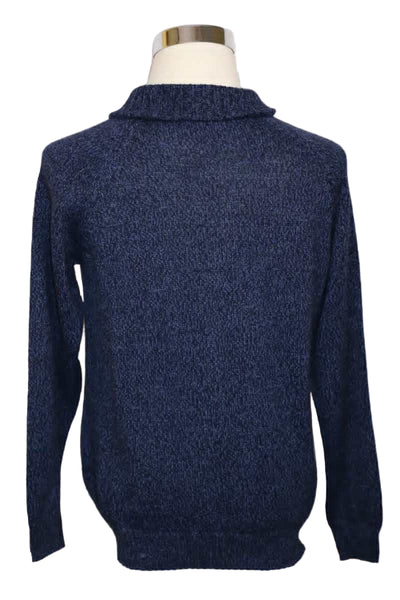 Alpaca Blend Marbled Blue Cardigan