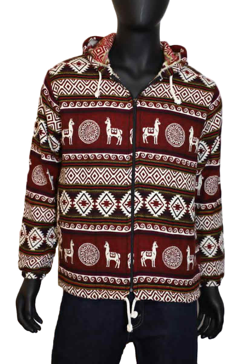Wool Blend Hoodie Jacket