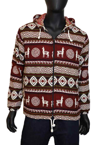 Wool Blend Hoodie Jacket