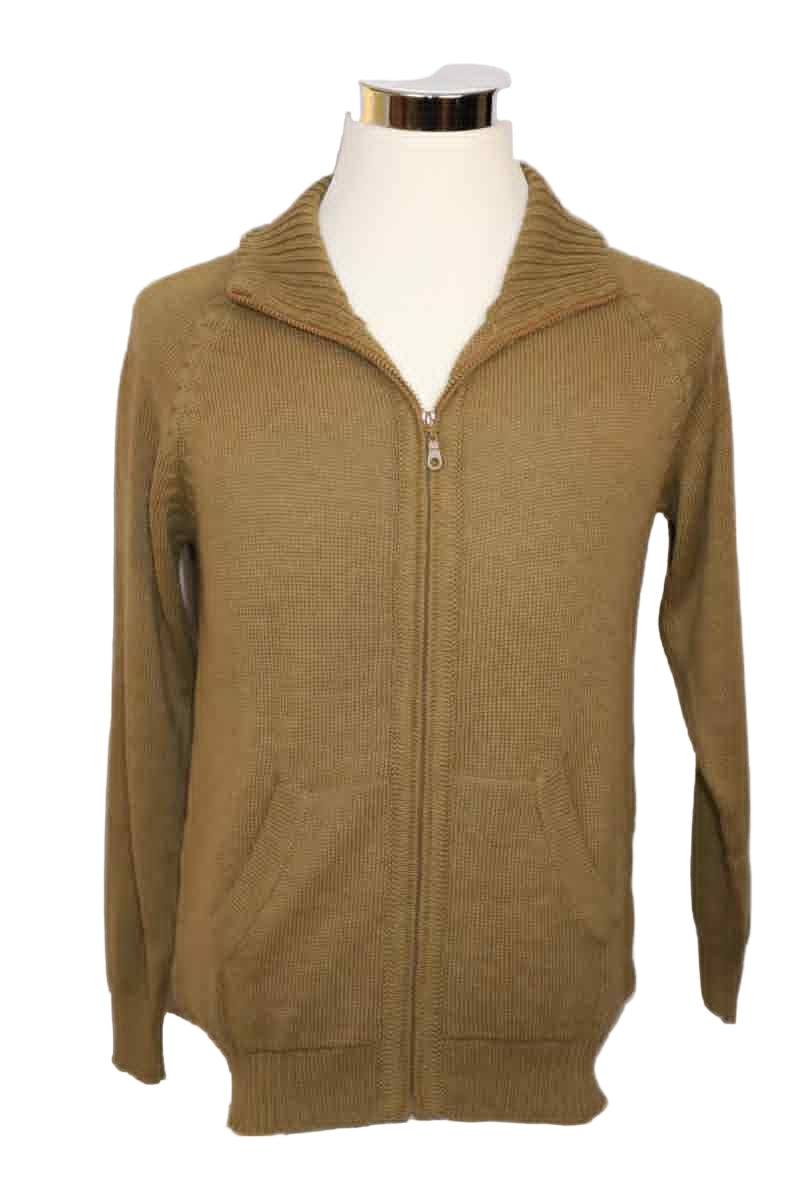 Alpaca Blend Khaki Brown Cardigan