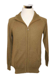 Alpaca Blend Khaki Brown Cardigan