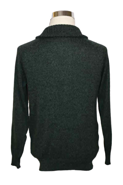 Alpaca Blend Marbled Green Cardigan
