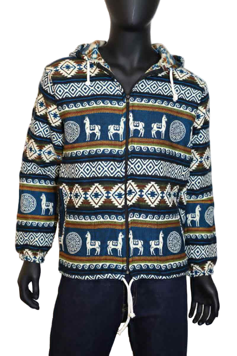 Wool Blend Hoodie Jacket