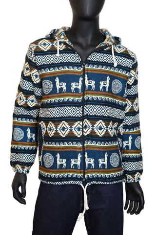 Wool Blend Hoodie Jacket