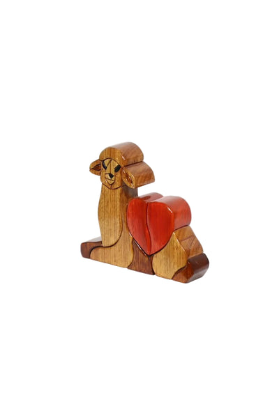 Heart Llama Puzzle Sculpture