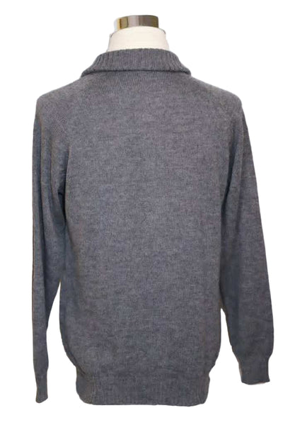 Alpaca Blend Marbled Gray Cardigan
