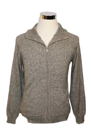 Alpaca Blend Marbled Tan Cardigan