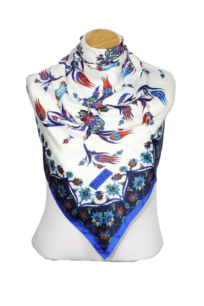 Iznik Tile Pattern Silk Scarves