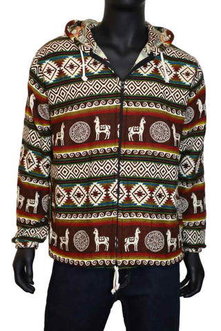 Wool Blend Hoodie Jacket