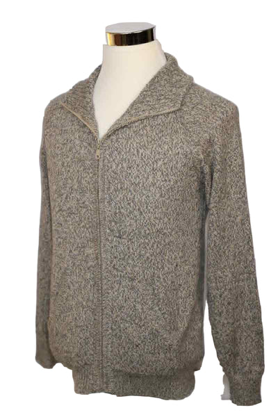 Alpaca Blend Marbled Tan Cardigan