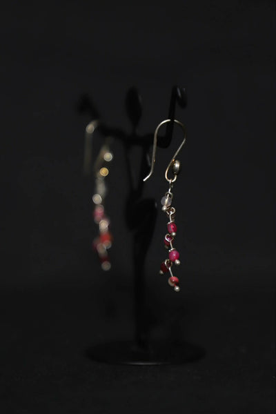 Sterling Silver Agate Earrings