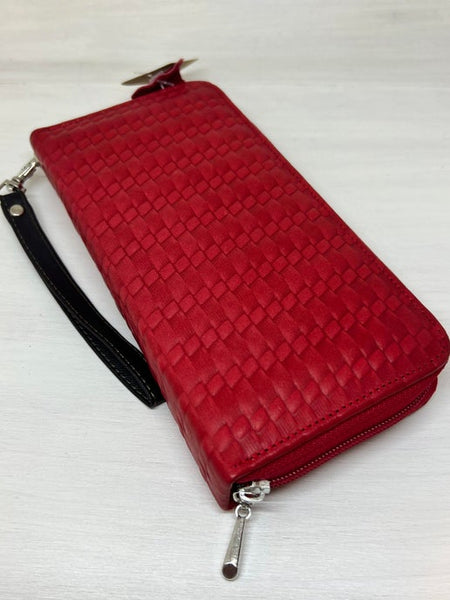 Leather Wristlet Clutch Wallet
