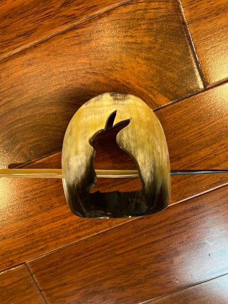 Natural Horn Rabbit Hair/Scarf Pin